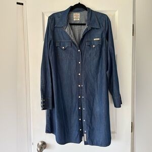 Lucky Brand Blue Denim Long Shirt/Dress
